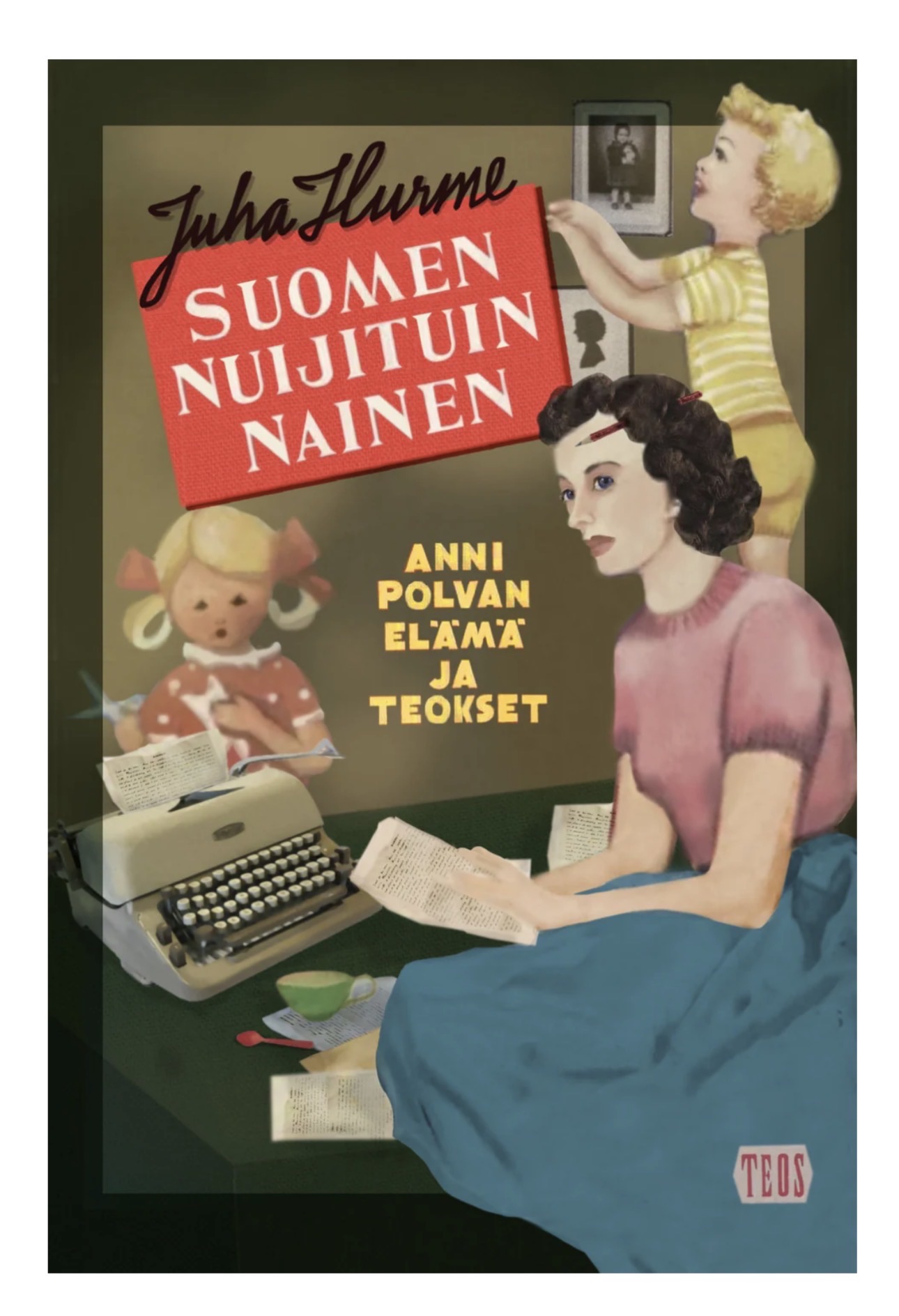 Kirjan Suomen Nuijituin nainen kansikuva, nainen ja lapsia
