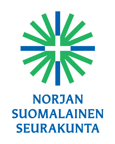 Seurakunnan logo ja nimi suomeksi.